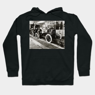 Auto Assembly Line, 1923. Vintage Photo Hoodie